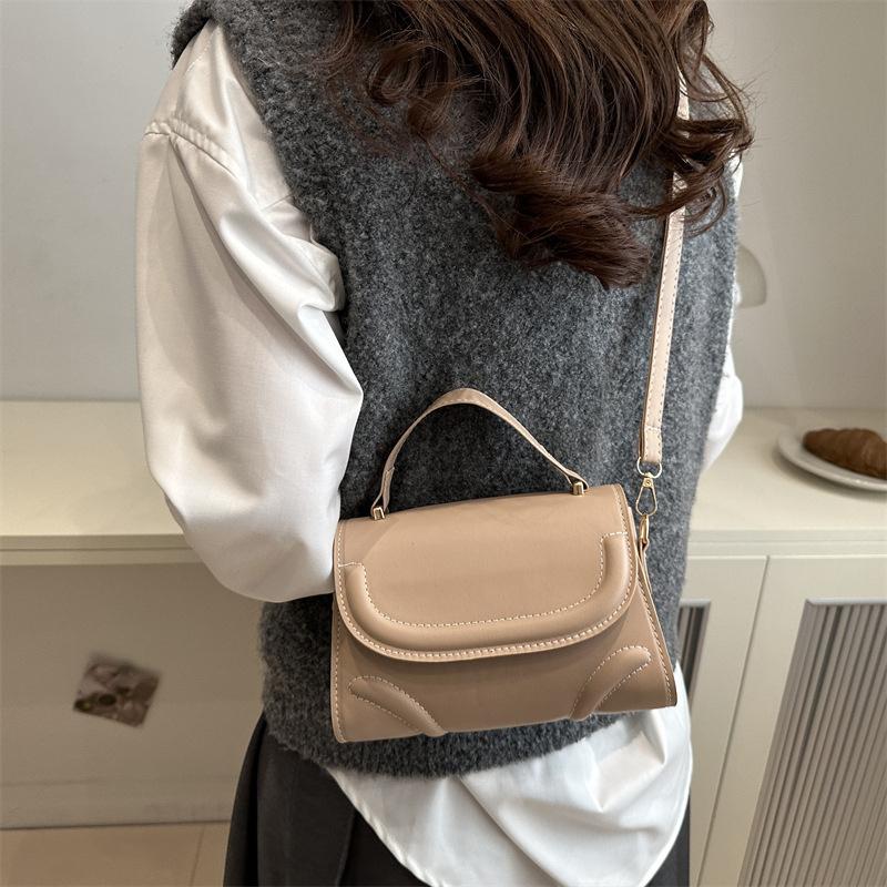 Crossbody Bag PU Leather Solid Color Shoulder Bag for Women Handbag Trendy Satchel Purse for Work Travel CLE