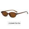 Retro Oval Frame Sunglasses Fashion Personalized Trendy Small Frame Sunglasses Punk Cat Eyes Sunshade Sun Protection Glasses