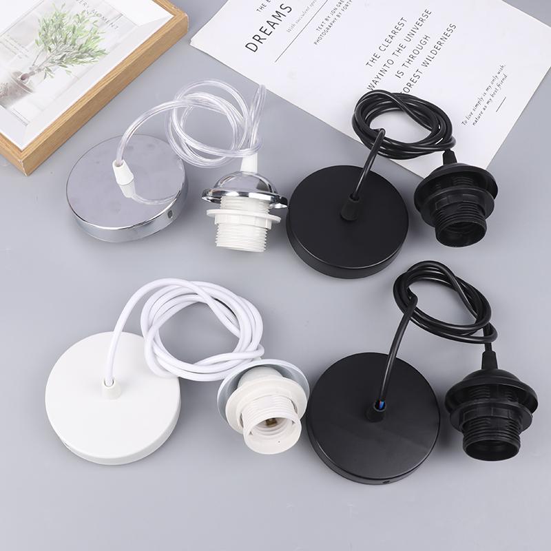 Retro E27 Hanging Lamp Holder With 1M/1.5M Hanging Wire Ceiling Lamp Holder Socket Lamp Base For Hanging Pendant Lights