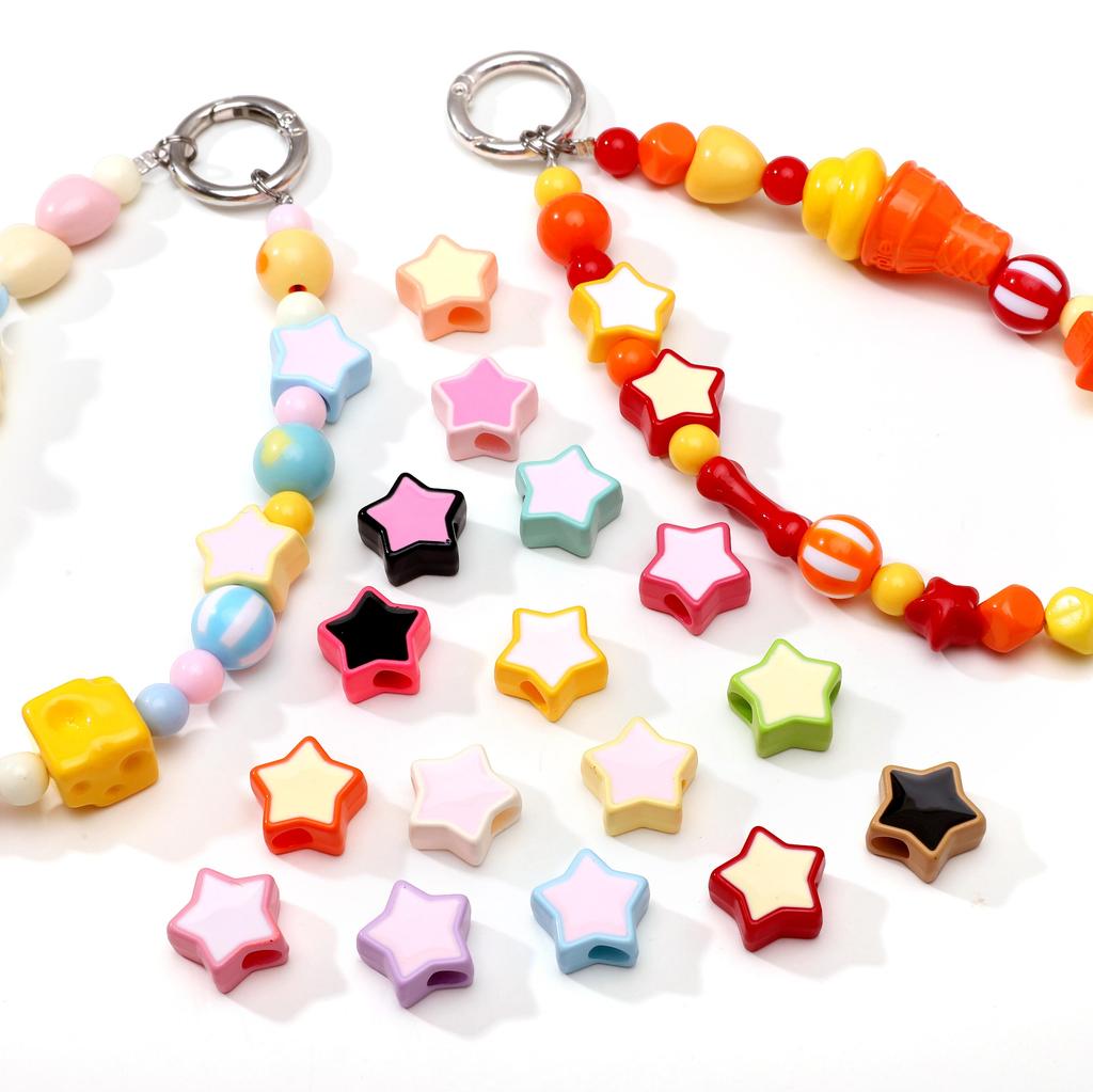 2 шт. Акриловые бусины-пентаграммы для изготовления своими руками ожерелья, браслета, серег, ювелирных изделий, аксессуары для рукоделия