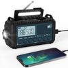 Solar-Powered Multi-Function Hand-Crank Emergency Radio with Flashlight and Reading Lamp (SWAMFM Radio, 76.00MHz - 108MHz FM Frequency), SOS Alert,
