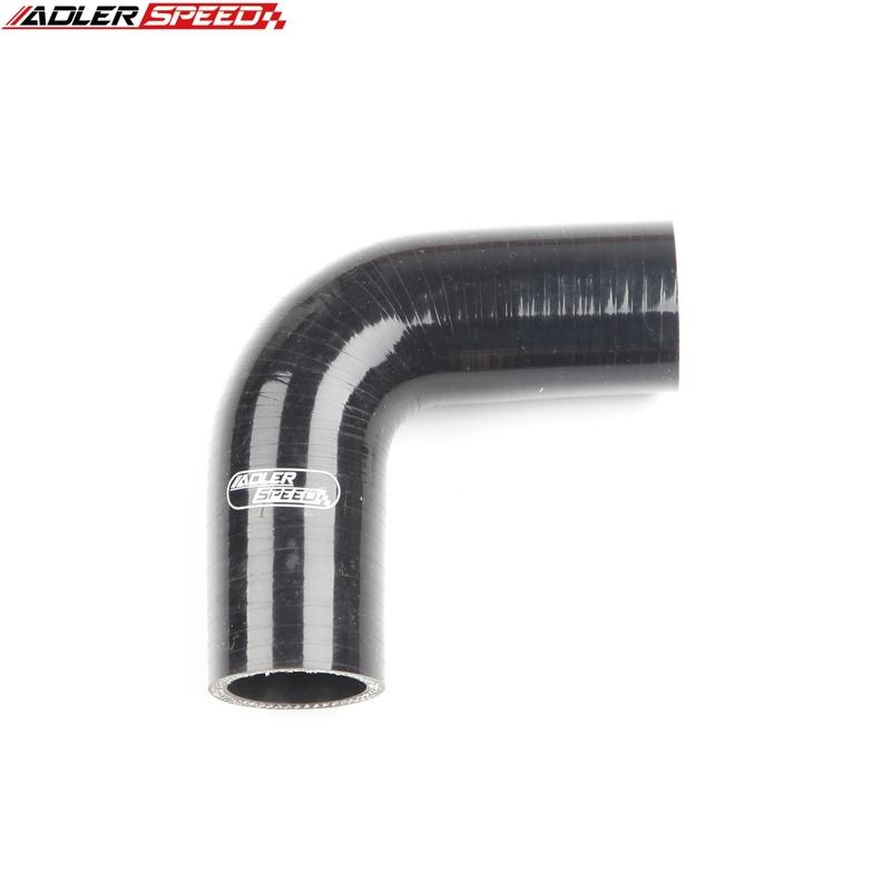 4Ply 1" 25mm ID 90 Degree Silicone Turbo Intake Hose Coupler Pipe Black