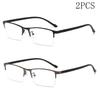 2/3PCS New Metal Half Frame Anti Blue Light Presbyopia Glasses Business Lightweight Reading Presbyopia Glasses 8057
