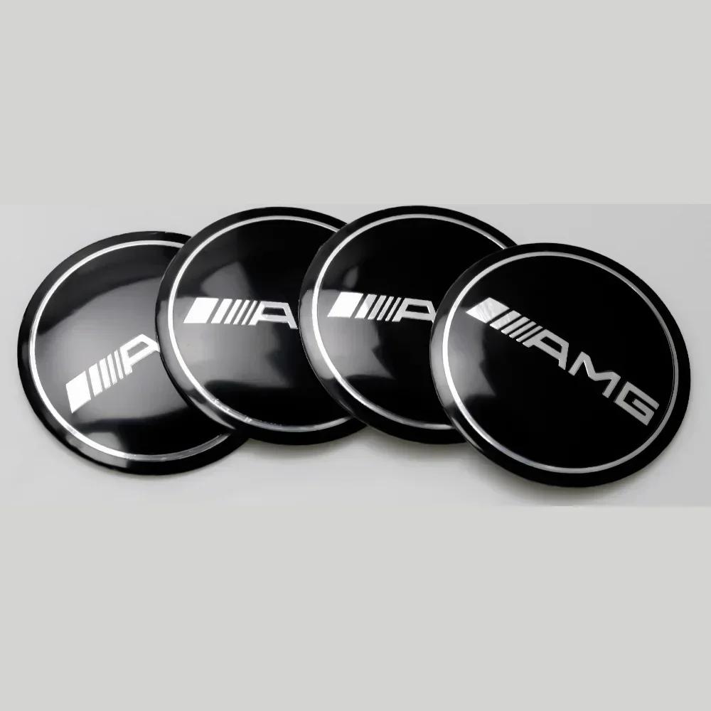 C200 E200 For Mercedes Benz 4Pcs Car Styling Wheel Hub Cap Stickera Auto Refit Accessories for Mercedes Benz Amg W203 W176 W221