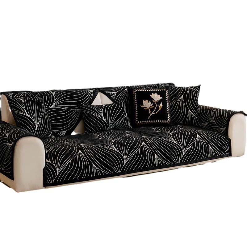 Light Luxury High-End Sofa Cushion Chenier Four-Season Universal New Non-Slip Leather Seat Cushion Sofa Cover Cover