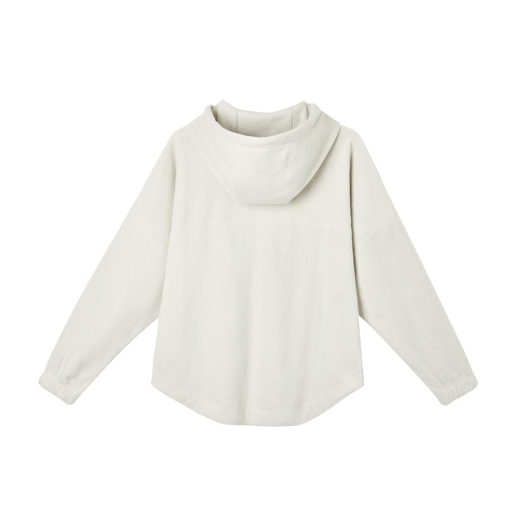 Nike Therma-Fit One свободный пуловер флисовый худи женские толстовки светло-коричневый белый FV8077-104