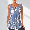 Женские модные рубашки с v-образным вырезом, повседневные топы, футболка, женский жилет с 3D милым цветочным принтом, блузка без рукавов больших размеров, топы на бретелях