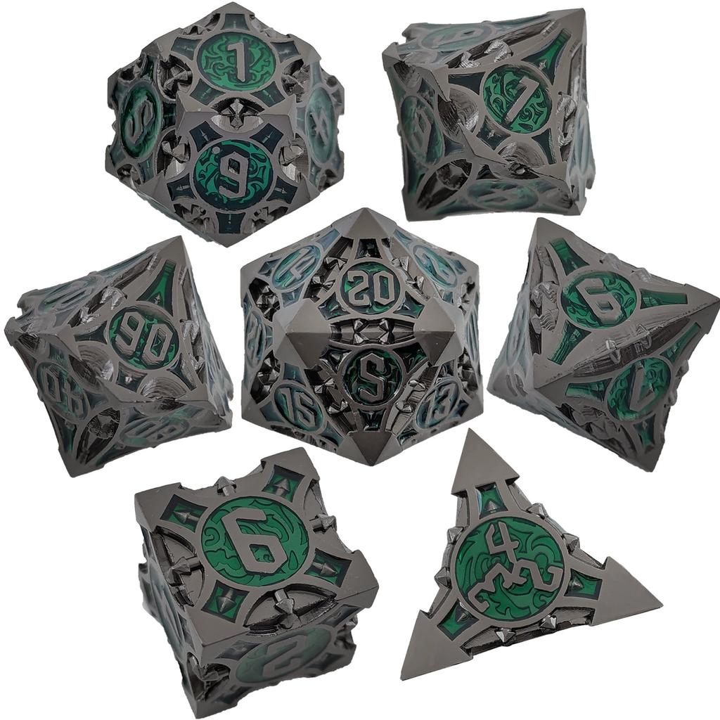 Metal coc running dice dnd dragons and dungeons multi-faceted rpg dice cthulhu d20 настольная игра