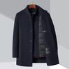 Double-sided Cashmere Coat for Men, Winter Two-piece Set, Thickened Down Lining, Woolen Coat, Middle-aged Men's Dad's Outfit