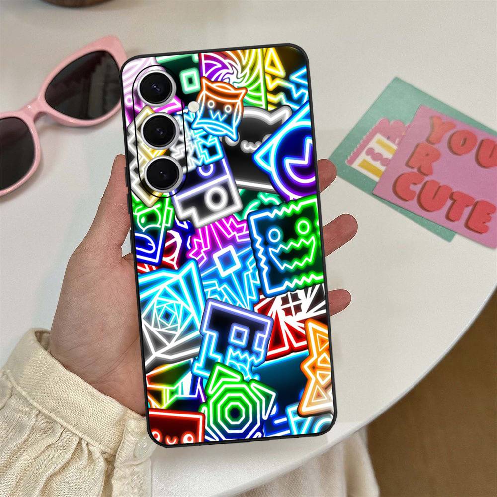 Чехол для телефона Game Geometry Dash Для Samsung S 24 Fe 25 Ultra Plus 20 Lite 21 30 22 23 24 22 Ultra 5G Fundas