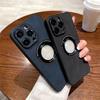 Для Iphone 11 12 13 14 Pro Max чехол для Magsafe с магнитной беспроводной зарядкой, противоударный логотип с отверстием, роскошный кожаный чехол из овечьей кожи
