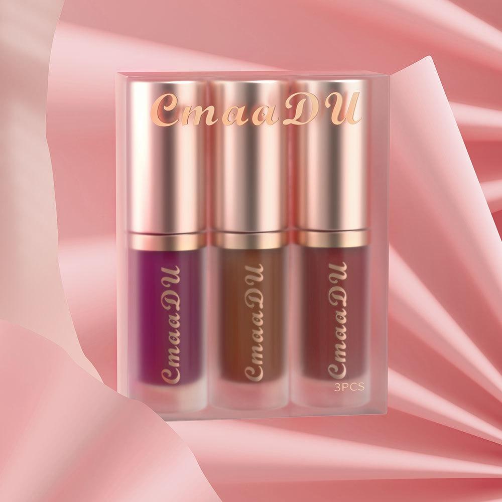 CmaaDu 3 Lipstick Матовый бархатный блеск для губ