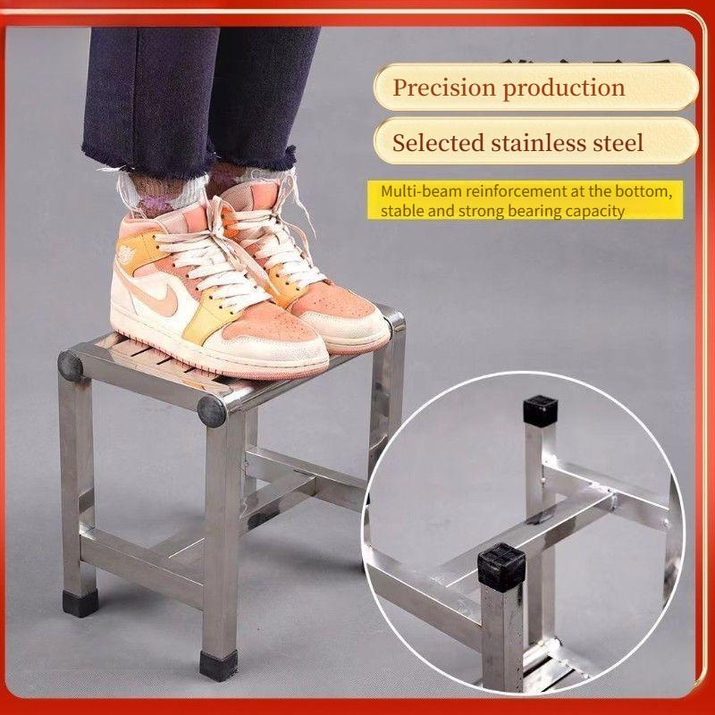 Нержавеющая сталь Гостиная Табурет Утолщенный Пожилой Ванная Душевой Табурет Маленький Портативный Бытовой Противоскользящий Стул