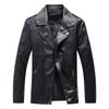 Thin Men's Leather Suit Autumn and Winter New Middle-aged and Young Leather Jacket Lapel Business Casual Leather Jacket