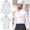 Short Long Sleeve Chef Clothes White Overalls New Chef Uniform Kitchen