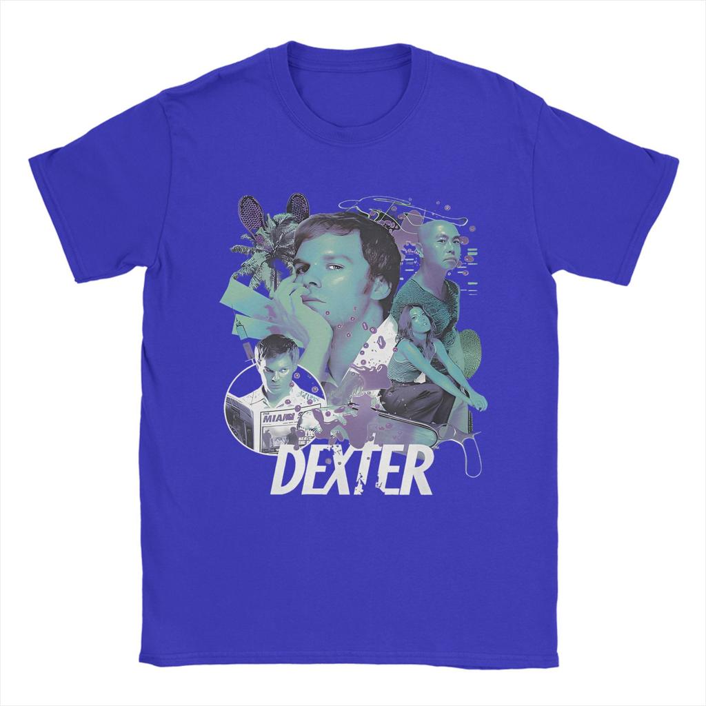 Dexter Morgan Movie Cotton TShirt For Male Summer Crime TV Drama Retro T Shirts O Neck Tee Shirt Plus Size Hot Sale Clothes