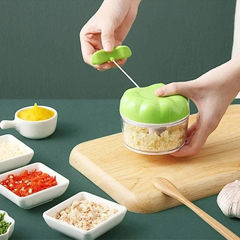 Ручной измельчитель чеснока Мини-чесночница Пресс для дома Многофункциональный резак для овощей Мясорубка Кухонные гаджеты