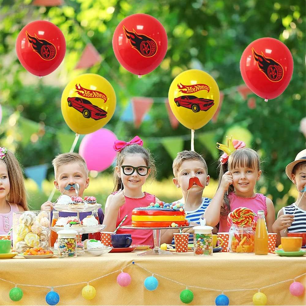 36 шт. украшения для вечеринки Hot Wheels включают баннер, топпер для торта, воздушные шары