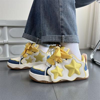 Дофаминовый нишевый милый сестринский стиль, кроссовки на платформе, женские осенние универсальные повседневные толстоподошвенные нескользящие износостойкие туфли-хлебцы, тренд