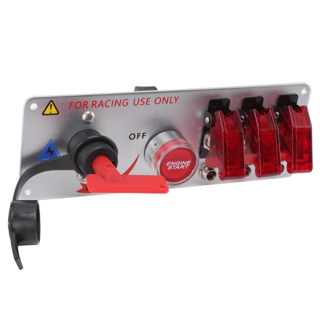 5-в-1 12В Светодиодная панель с тумблерами и кнопкой запуска двигателя для гоночного автомобиля, фургона, грузовика