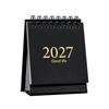 Прочный планировщик на спирали 2027-2028, мини настольный перекидной календарь, 18 месяцев, с января. Маленький календарь для рабочего места 2027 по Июнь. 2028, Карман