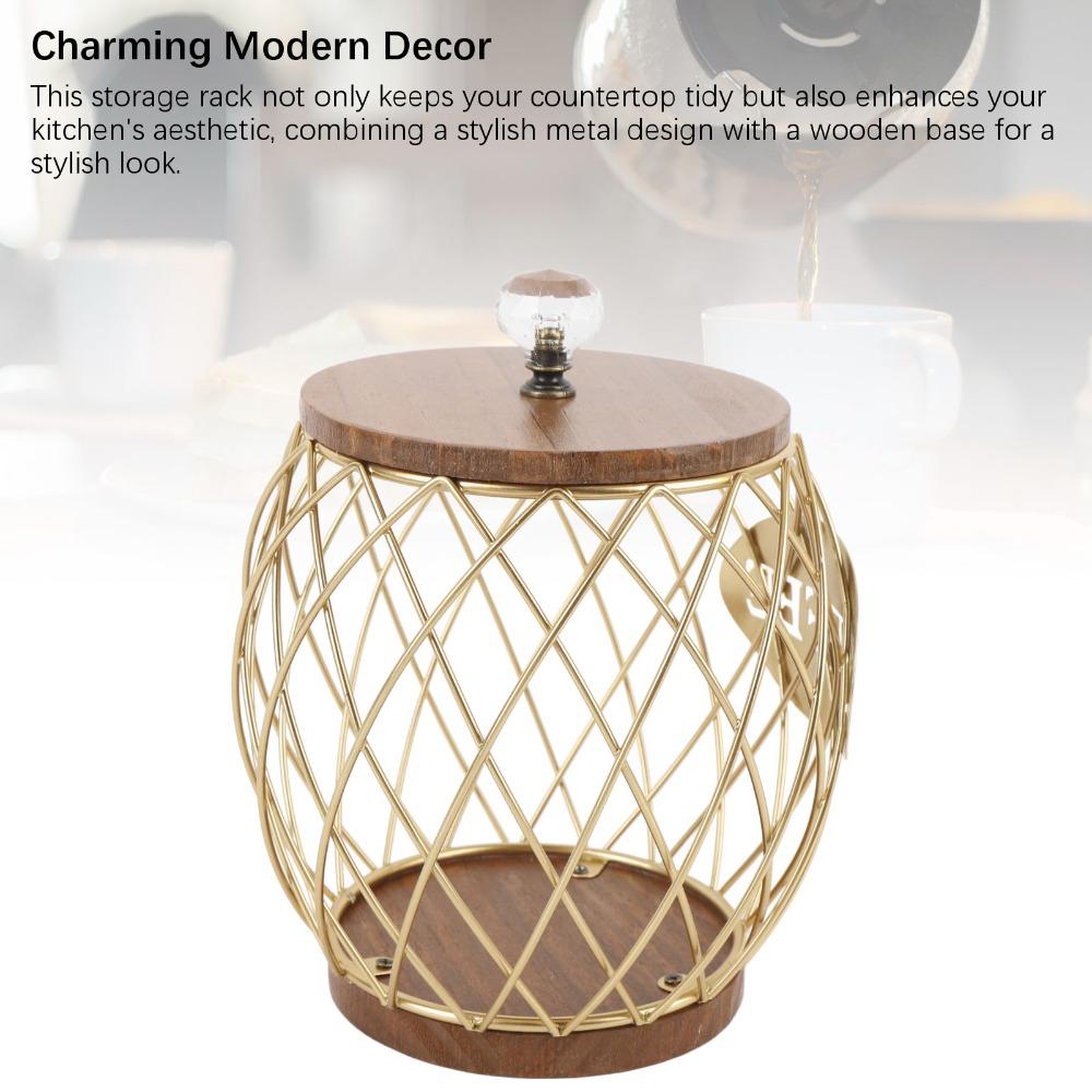 Деревянная подставка для хранения кофейных капсул Фруктовая стойка для кофейных капсул Держатель для кофейных капсул Кофейная станция