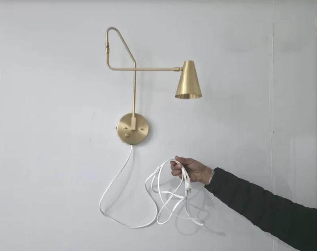 Plug In Lamps Modern Wall Sconces with Switch Bedside Reading Adjustable Wall Lights