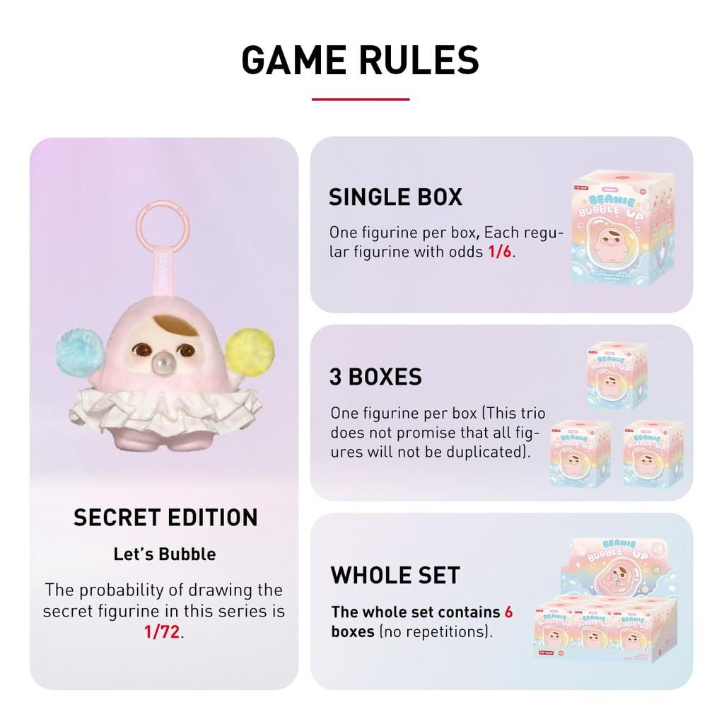 POP MART PUCKY BEANIE BUBBLE UP Series Plush Pendant Pop Mart Gachapon Blind Box Figure Plastic Model Premium Toy PVC Soft Vinyl Original Character