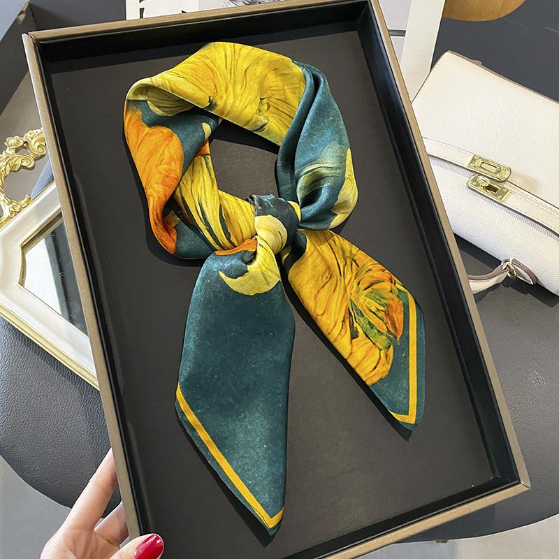 100% натуральный шелковый квадратный шарф женский бандана платок шарфы шали квадратный ворот фуляр накидки cachecol femme schals bufanda