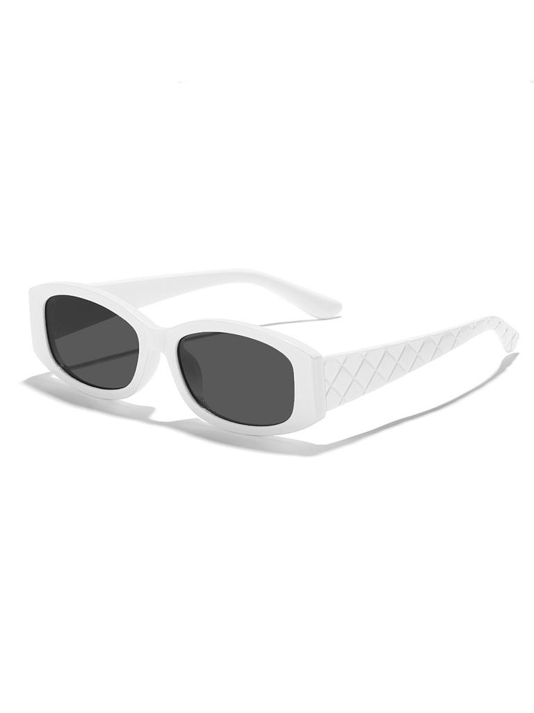 New small frame checkered striped UV protection sunglasses Internet celebrity trendy fashion glasses