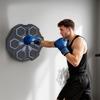 Music Boxing Machine, Bluetooth Boxing Device, Wall Mounting, 9 Speeds and Modes, LED Lights, Black