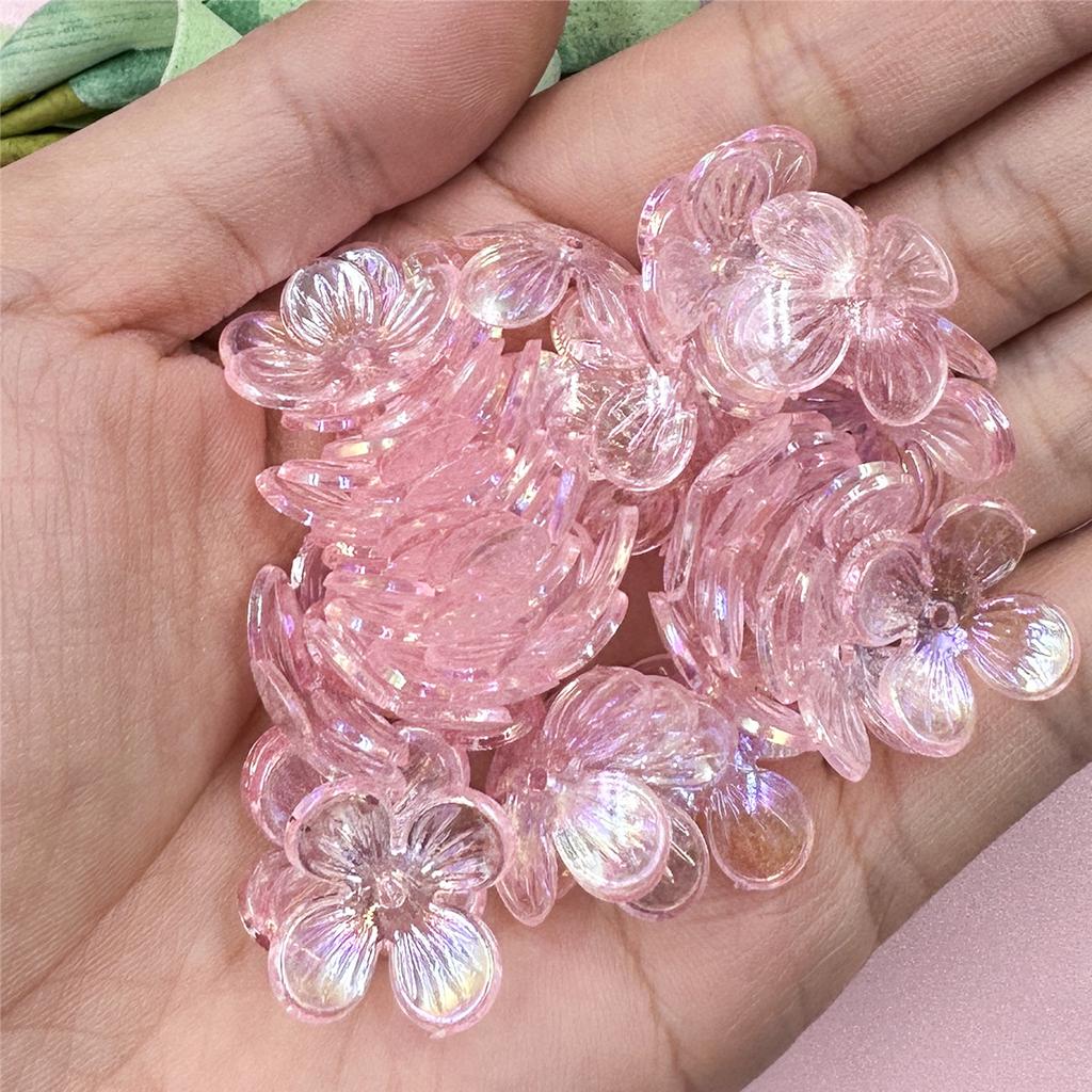 Браслет 15,8 мм, материалы ручной работы, акриловая шпилька, серьги, аксессуары, маленькие цветочные бусины, 100 шт., прозрачные хрустальные модные аксессуары