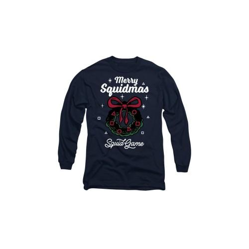 Футболка унисекс с изображением кальмара для взрослых с венком Merry Squidmas