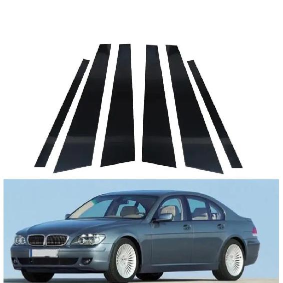 Fit For BMW 7 Series E65 E66 2001 2002 2003 2004 2005 2006 2007 2008 Door Trim Pillar Posts Glossy Black Window Decorative Cover