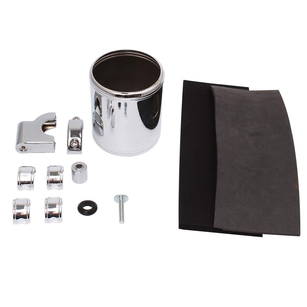 AQIMY универсальный держатель для напитков для мотоцикла 22-32 мм совместимый с рулем подстаканник регулируемый серебристый (2pcs)