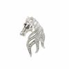 Crystal Vintage Horse Brooch Luxury New Year Lapel Pin Decor Retro Animal Brooch  Men's Suit