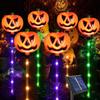 Solar LED Halloween Pumpkin Lantern for Outdoor Garden - Waterproof Decoration