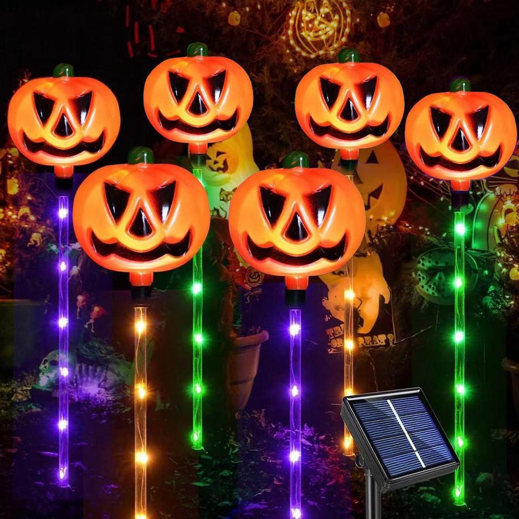 Solar LED Halloween Pumpkin Lantern for Outdoor Garden - Waterproof Decoration