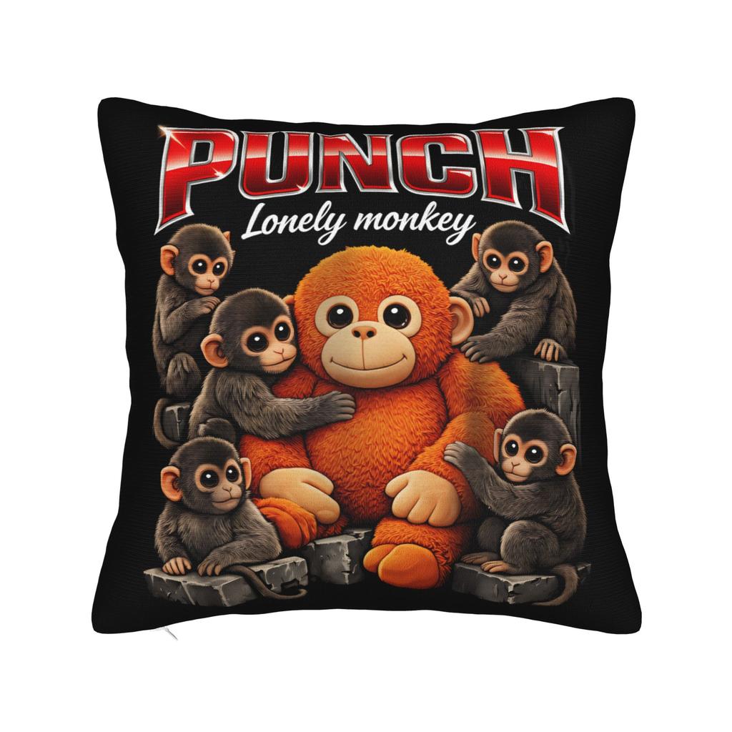 Punch Monkey Pillow Case Cute Funny Pillow Cover Soft Pillowcases For Sofa Bedroom Home Decor