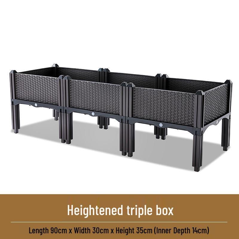 Extra Large Multi-layer Rectangular Planting Box for Home Balcony - Ideal for Fruits, Vegetables, and Flowers