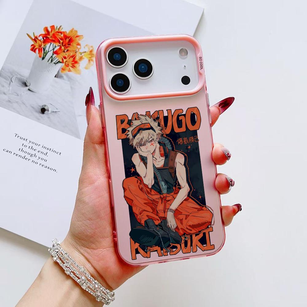 Чехол для телефона Аниме Б-Бакуго Кацуки Для iPhone 17 16 15 14 13 12 11 Pro Max Air Матовый Лазерный Аврора Ударопрочный Funda