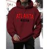 Atlanta Feorgia Atlanta Feorgia Printing Мужская толстовка Harajuku Casual Hoody Модная свободная толстовка с капюшоном Винтажные флисовые топы