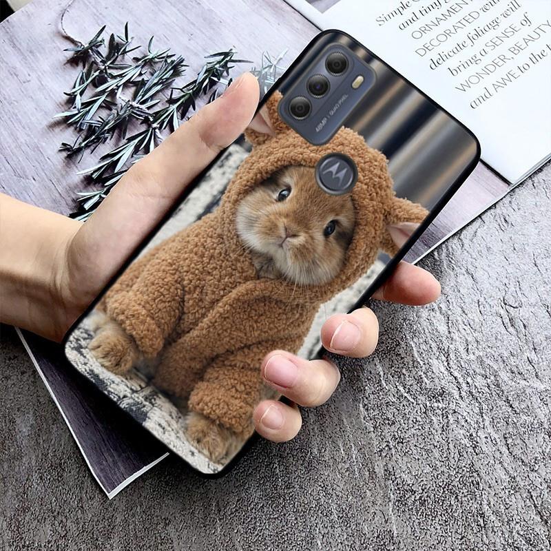 Phone Case For Moto G86 G85 G75 G15 G05 G56 G72 G53 G54 G84 G60 G31 G32 G24 G 5G G Play Rabbit Bunny Animal