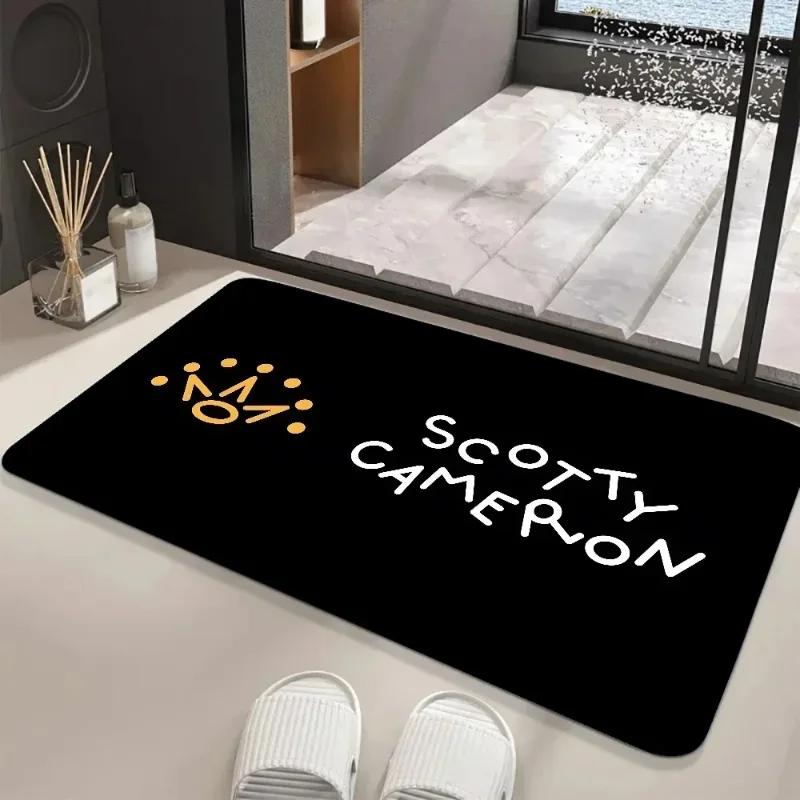 Коврик для пола Scotty Cameron с графическим принтом флага, фланелевый коврик для входной двери дома, гостиной, ванной комнаты, кухни, декор