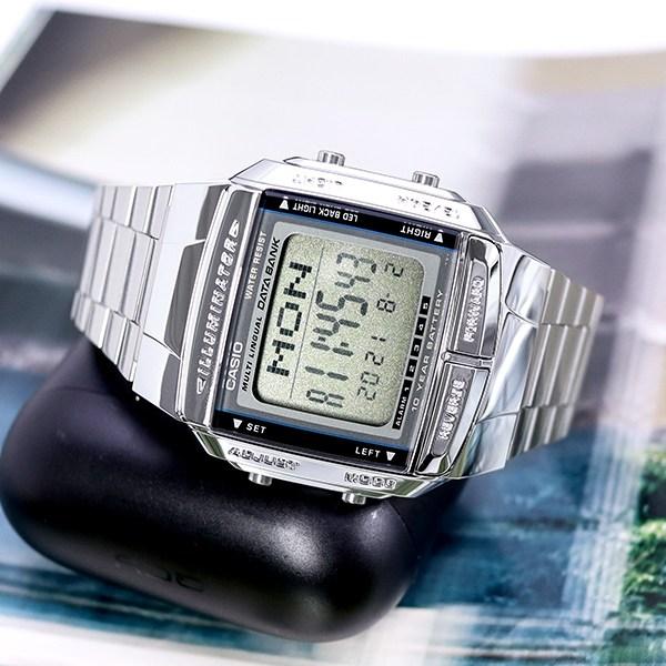 Casio Часы со стальной пряжкой и аккумулятором, срок службы 10 лет, банк данных Telememo, бесплатная пряжка