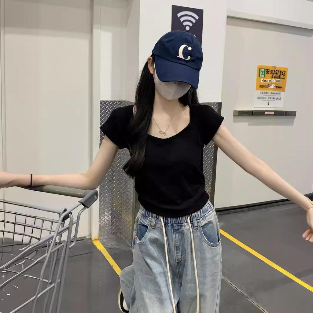 2024 Women's Slim Fit Short-Sleeve Summer Top: Stylish, Versatile & Casual