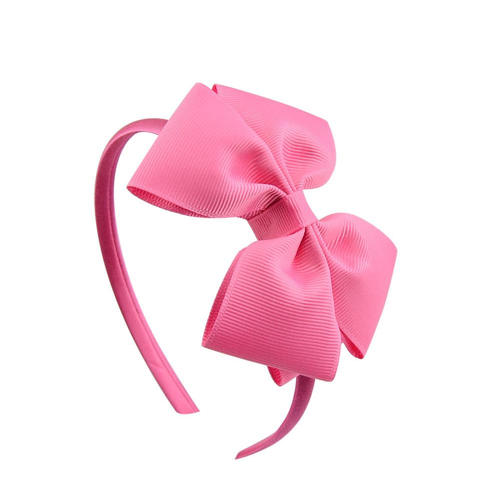 New Fashion Layered Hairbands Solid Grosgrain Ribbon Bows Headband Handmade Boutique Hairhoop Hair Accessories For Women Girls