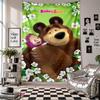 Wall TapestryMasha and the Bear Art Hanging Cloth Decorative Background Cover for Room Decoration