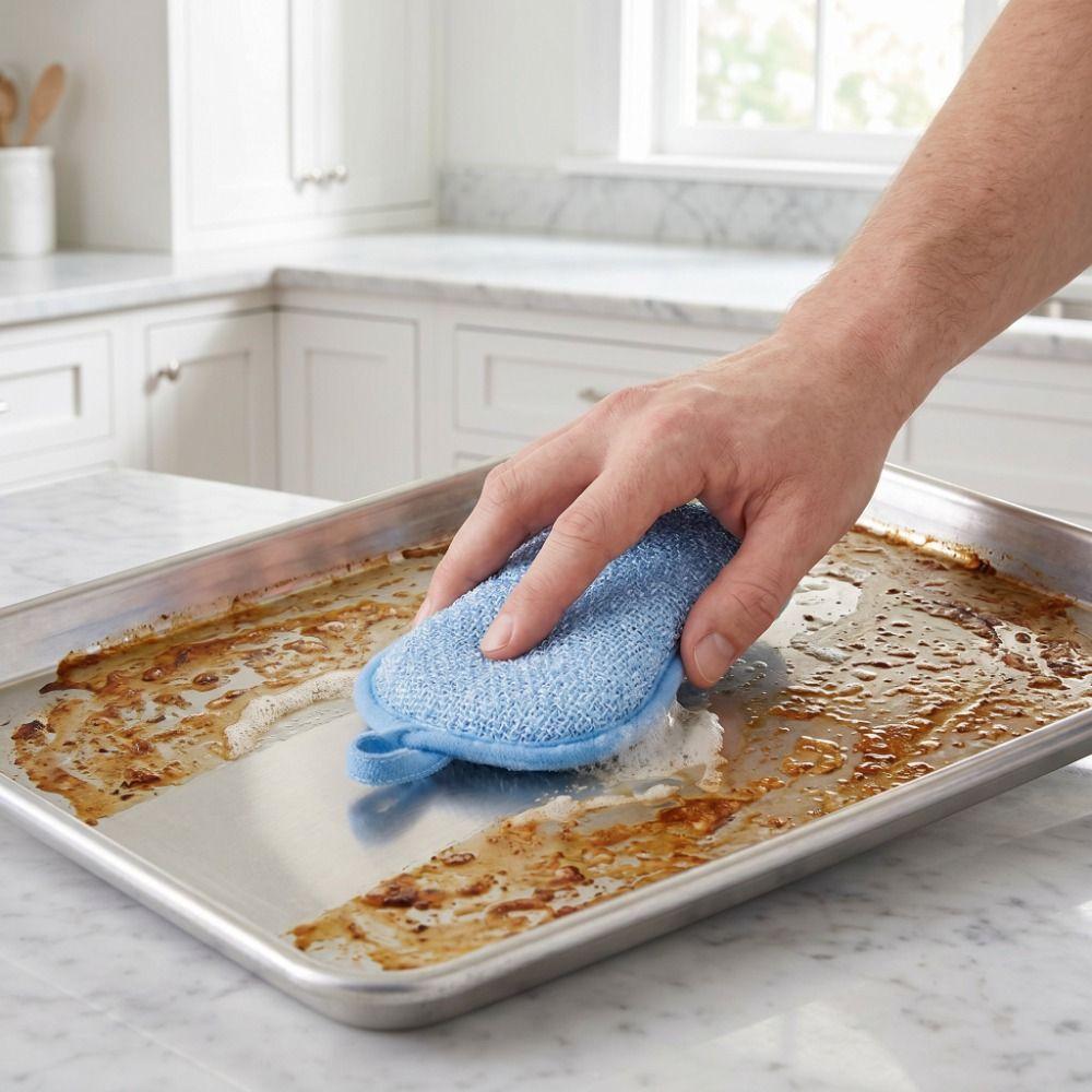Dishcloth Kitchen Cleaning Sponges Doublesided Scouring Pad Sink Sponge Eraser Scrubber