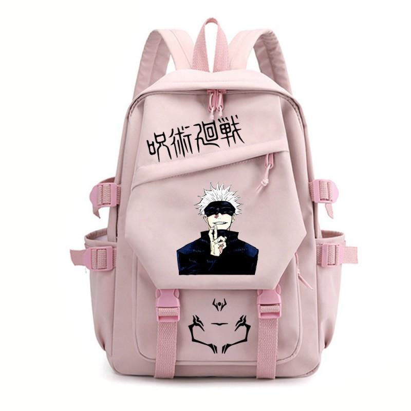 Jujutsu Kaisen Anime School Backpack Teens - Durable Nylon Dual-Strap Bag With Ergonomic Back Panel Unisex Campus Travel